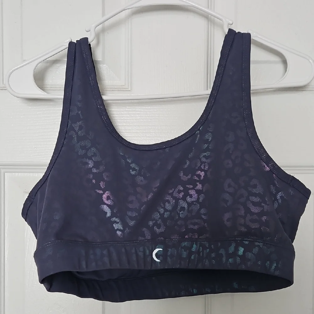 ZYIA Iridescent Leopard Sports Bra - Blue - Picture 3 of 5
